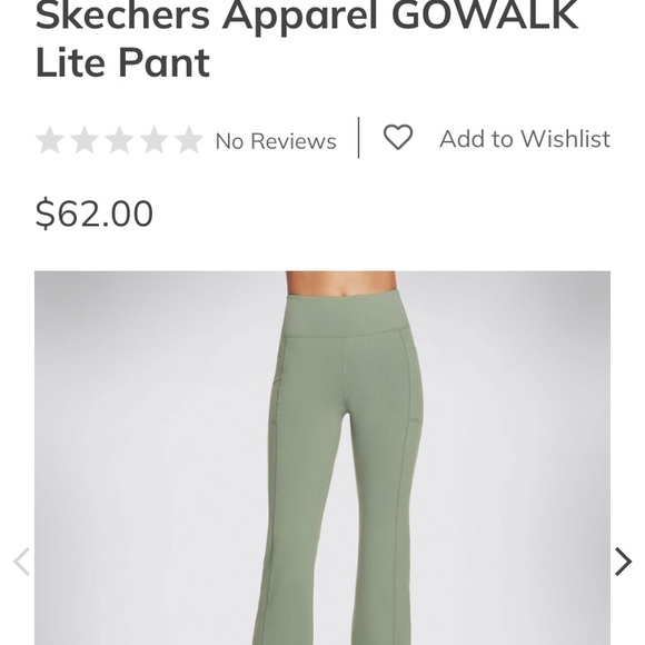 Skechers Go Walk Lite Pant Yoga Gym Pants Back Pockets Seafoam Green - Picture 2 of 15